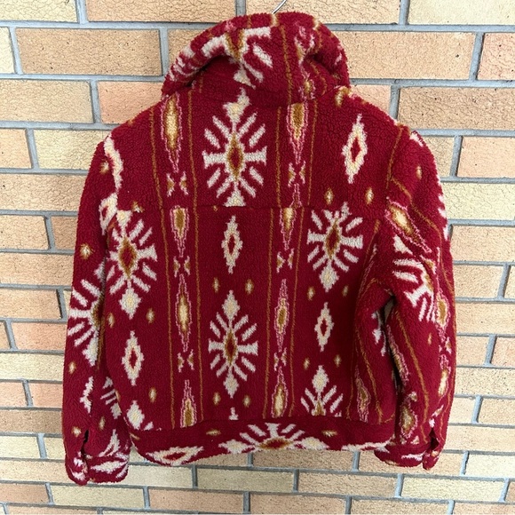 B.O.G. Collective Melrose Jacket in Garnet Gold Sherpa Teddy Full Zip Size M NWT - Picture 7 of 9